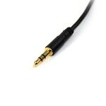 StarTech.com 10 ft Slim 3.5mm Stereo Audio Cable - M/M - Mini-phone Male Stereo Audio