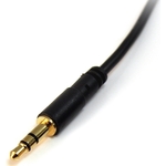 StarTech.com 15 ft Slim 3.5mm Stereo Audio Cable - M/M - Mini-phone Male Stereo Audio - 15ft - Black