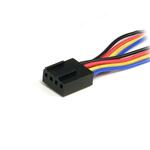 StarTech.com 12in 4 Pin Fan Power Splitter Cable - F/M - 0.31m - Molex - Molex