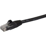 StarTech.com 0.5m Black Snagless Cat6 UTP Patch Cable - ETL Verified - 1 x RJ-45 Male Network - Black