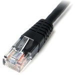 StarTech.com 15m Cat5e Black Molded RJ45 UTP Cat 5e Patch Cable - 15 m Patch Cord - 1 x RJ-45 Male Network