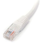 StarTech.com 15m Cat5e White Molded RJ45 UTP Cat 5e Patch Cable - 15m Patch Cord - 1x RJ-45 Male Network