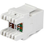 StarTech.com 180 degree Cat 6 Keystone Jack - RJ45 Ethernet Cat6 Wall Jack White - 110 Type