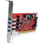 StarTech.com 4 Port PCI SuperSpeed USB 3.0 Adapter Card with SATA/SP4 Power - 4 Total USB Ports