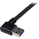 StarTech.com 1m Black SuperSpeed USB 3.0 Cable - Right Angle A to B - M/M - 1 x Type A Male USB - Black