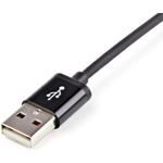 StarTech.com 2m 6ft Long Black Apple 8-pin Lightning Connector to USB Cable for iPhone / iPod / iPad