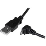 StarTech.com 2m Micro USB Cable, A to Down Angle Micro B, 1x Type A Male USB, 1x Type B Male Micro USB