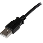 StarTech.com 3m USB 2.0 A to Right Angle B Cable - M/M - 1 x Type A Male USB - 1 x Type B Male USB - Black