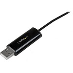 StarTech.com 2 Port USB KM Switch Cable w/ File Transfer for PC and Mac - 1 x Type A Male USB - Black