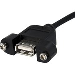 StarTech.com 3 ft Panel Mount USB Cable - USB A to Motherboard Header Cable F/F - 1 x Type A Female USB