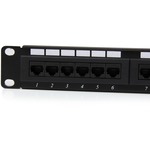 StarTech.com 24 Port 1U Rackmount Cat 6 110 Patch Panel - 24 x RJ-45 - 24 x RJ-11 - 1U High - Rack-mountable