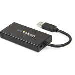 StarTech.com 3 Port Portable USB 3.0 Hub with Gigabit Ethernet Adapter NIC - Aluminum w/ Cable