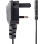 StarTech.com 1m Laptop Power Cord 2 Slot for UK - BS-1363 to C7 Power Cable Lead for Notebook