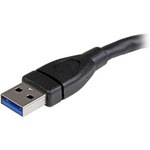 StarTech.com 6in Black USB 3.0 Extension Adapter Cable A to A - M/F - 1 x Type A Male USB - 1 x Type A Female USB