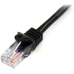 StarTech.com 1m Black Cat5e Snagless RJ45 UTP Patch Cable - 1m Patch Cord - 1 x RJ-45 Male Network