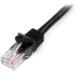 StarTech.com 3 m Black Cat5e Snagless RJ45 UTP Patch Cable - 3m Patch Cord - 1 x RJ-45 Male Network