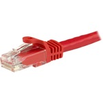 StarTech.com 1m Red Gigabit Snagless RJ45 UTP Cat6 Patch Cable - 1 m Patch Cord - 1 x RJ-45 Male Network - 1 x RJ-45 Male Network - Patch Cable - Gold-plated Contact
