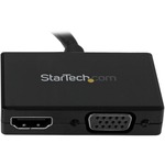 StarTech.com Travel A/V adapter: 2-in-1 DisplayPort to HDMI or VGA - Supports up to1920 x 1200