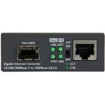 StarTech.com Gigabit Ethernet Fiber Media Converter with Open SFP Slot - Supports 10/100/1000 Networks - 1 Ports - 1 x Network RJ-45 - Optical Fiber, Twisted Pai