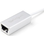 StarTech.com USB 3.0 to Gigabit Network Adapter - Silver - Sleek Aluminum Design Ideal for MacBook, Chromebook or Tablet - USB 3.1 - 1 Ports - 1 - Twisted Pair