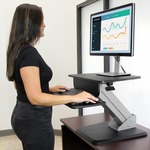 StarTech.com Sit-to-Stand Workstation - One-Touch Height Adjustment