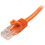StarTech.com 0.5m Orange Cat5e Patch Cable with Snagless RJ45 Connectors - Short Ethernet Cable - 0.5 m Cat 5e UTP Cable - First End: 1 x RJ-45 Male Network - Second