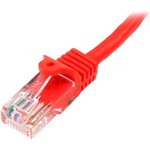 StarTech.com 0.5m Red Cat5e Patch Cable with Snagless RJ45 Connectors - Short Ethernet Cable - 0.5 m Cat 5e UTP Cable - First End: 1 x RJ-45 Male Network - Second En