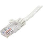 StarTech.com 0.5m White Cat5e Patch Cable with Snagless RJ45 Connectors - Short Ethernet Cable - 0.5 m Cat 5e UTP Cable - First End: 1 x RJ-45 Male Network - Second