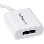 StarTech.com USB C to DisplayPort Adapter - 4K 60Hz - White - USB 3.1 Type-C to DisplayPort Adapter - USB C Video Adapter CDP2DPW - Connect your USB Type-C device