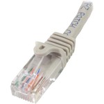 StarTech.com 10m Gray Cat5e Patch Cable with Snagless RJ45 Connectors - Long Ethernet Cable - 10 m Cat 5e UTP Cable - First End: 1 x RJ-45 Male Network - Second End:
