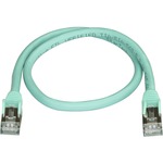 StarTech.com CAT6a Ethernet Cable - 0.5m - Aqua Network Cable - Snagless RJ45 Cable - Ethernet Cord - 0.5 m / 1.6 ft - First End: 1 x RJ-45 Male Network - Second End