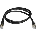 StarTech.com CAT6a Ethernet Cable - 91cm - Black Network Cable - Snagless RJ45 Cable - Ethernet Cord - 91cm / 91cm 3 ft. - First End: 1 x RJ-45 Male Network - Seco