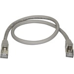 StarTech.com CAT6a Ethernet Cable - 0.5m - Gray Network Cable - Snagless RJ45 Cable - Ethernet Cord - 0.5 m / 1.6 ft - First End: 1 x RJ-45 Male Network - Second End