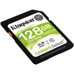 Kingston Canvas Select 128 GB SDXC - Class 10/UHS-I U1 - 80 MB/s Read - 10 MB/s Write