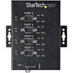 StarTech.com USB to RS232/RS485/RS422 4 Port Serial Hub Adapter - Industrial Metal USB 2.0 to DB9 Serial Converter - Din Rail Mountable - Industrial 4 port serial hu