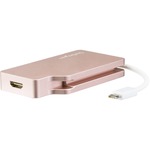 StarTech.com USB-C Multiport Video Adapter - 4-in-1 USB-C to DVI / HDMI / VGA / mDP Video Adapter - Rose Gold - 4K 30 Hz - CDPVDHDMDPRG - 4-in-1 USB-C multiport vide