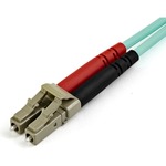 StarTech.com 15m OM4 LC to LC Multimode Duplex Fiber Optic Patch Cable- Aqua - 50/125 - Fiber Optic Cable - 40/100Gb - LSZH 450FBLCLC15 - First End: 2 x LC Male Ne