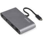 StarTech.com Thunderbolt 3 Mini Dock - Portable Dual Monitor TB3 Docking Station DisplayPort 4K 60Hz - 1x USB-A, GbE - 28cm 11inch Cable - Thunderbolt 3 mini dock - 4