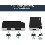 StarTech.com USB C Multiport Adapter - UHD 4K - USB C to VGA / DVI / HDMI - USB C Adapter - macOS 10.12.6 or later is required for your MacBook to support this produ