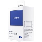 Samsung T7 MU-PC1T0H/WW 1 TB Portable Solid State Drive - External - PCI Express NVMe - Indigo Blue - Gaming Console, Desktop PC, Smartphone, Smart TV, Tablet Device