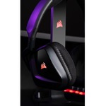 Corsair VOID RGB ELITE Wireless Over-the-head Stereo Gaming Headset - Carbon - Binaural - Circumaural - 1219.2 cm - 32 Ohm - 20 Hz to 30 kHz - Omni-directional Micro