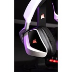 Corsair VOID RGB ELITE Wireless Over-the-head Stereo Gaming Headset - White - Binaural - Circumaural - 1219.2 cm - 32 Ohm - 20 Hz to 30 kHz - Omni-directional Microp