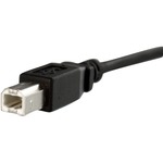 StarTech.com 1 ft Panel Mount USB Cable B to B - F/M - 1 x Type B Male USB - 1 x Type B Female USB - Black