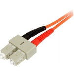 StarTech.com 1m Multimode 50/125 Duplex Fiber Patch Cable LC - SC - 1 x LC Male Network - 1 x SC Male Network - Orange