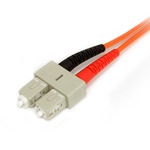 StarTech.com 1m Multimode 62.5/125 Duplex Fiber Patch Cable LC - SC - 2 x LC Male Network - 2 x SC Male Network - Orange