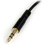 StarTech.com 6 ft Slim 3.5mm to Right Angle Stereo Audio Cable - M/M - Mini-phone Male Stereo Audio
