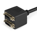 StarTech.com 1 ft DVI-D to 2x DVI-D Digital Video Splitter Cable - M/F - Black