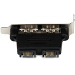 StarTech.com 2 Port Low Profile SATA to eSATA Plate Adapter - F/M - 1 Pack - 2 x Female SATA