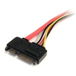 StarTech.com 12in 22 Pin SATA Power and Data Extension Cable - SATA for Hard Drive - 12.01 - 1 Pack - 1 x Male SATA