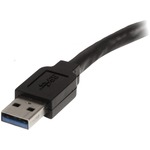 StarTech.com 3m USB 3.0 Active Extension Cable - M/F - 1 x Type A Male USB - 1 x Type A Female USB - Nickel-plated Connectors - Black